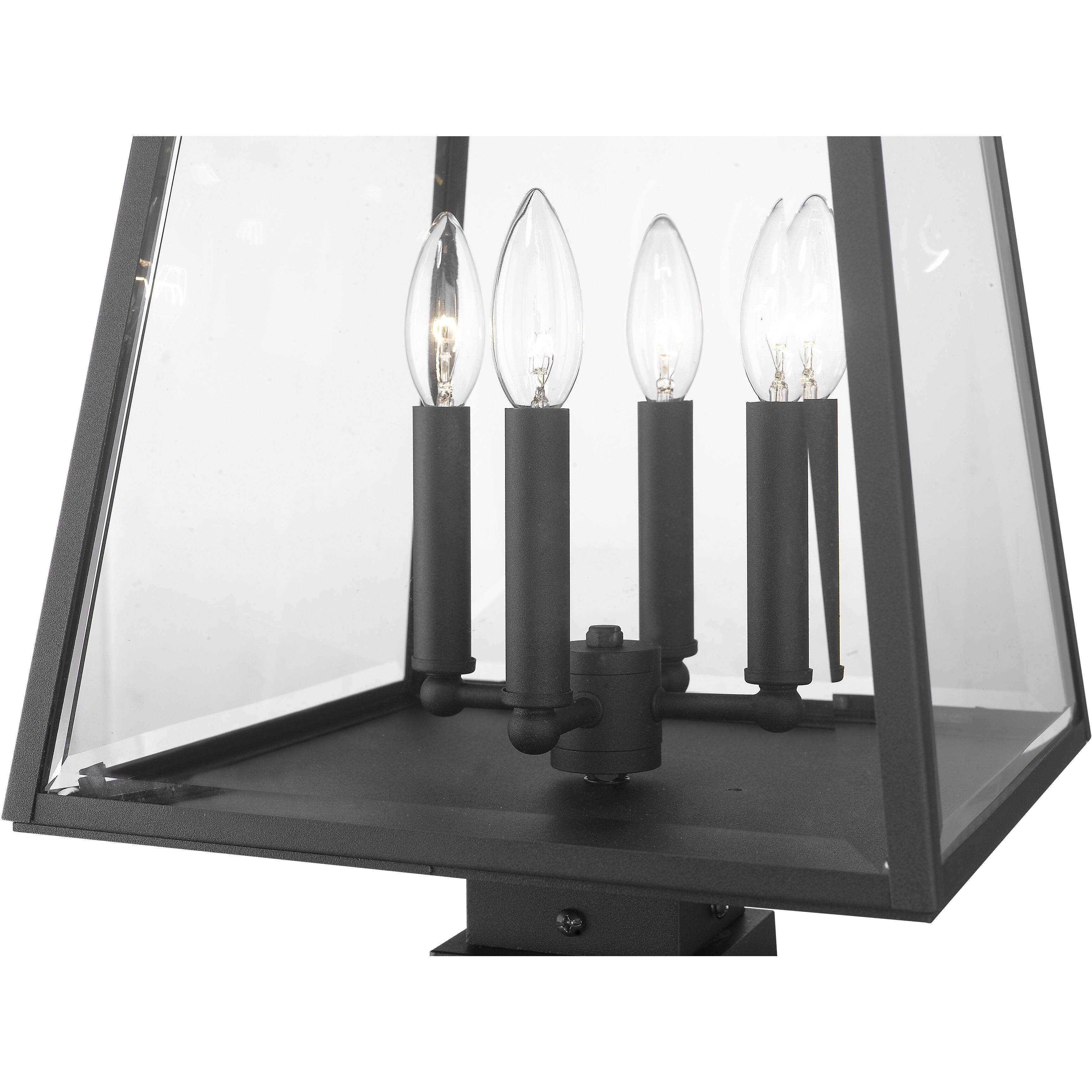 Broughton 4 Light 24.25 inch Black Outdoor Pier Mounted Fixture