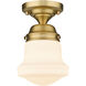 Vaughn 1 Light 6 inch Heritage Brass Flush Mount Ceiling Light