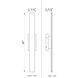 Stylet LED 36 inch Sand Black Outdoor Wall Light