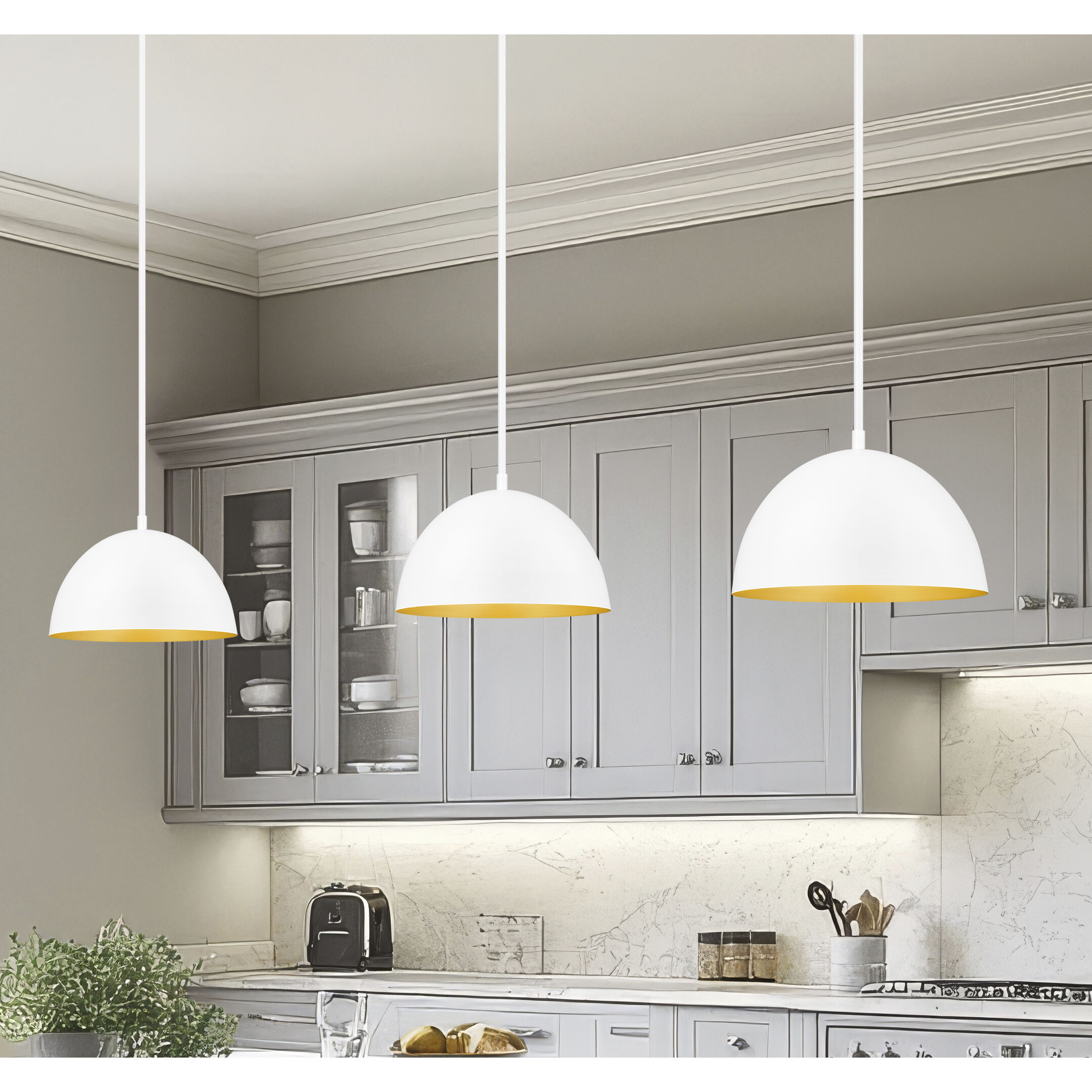 Vega Pendant Ceiling Light in Matte White