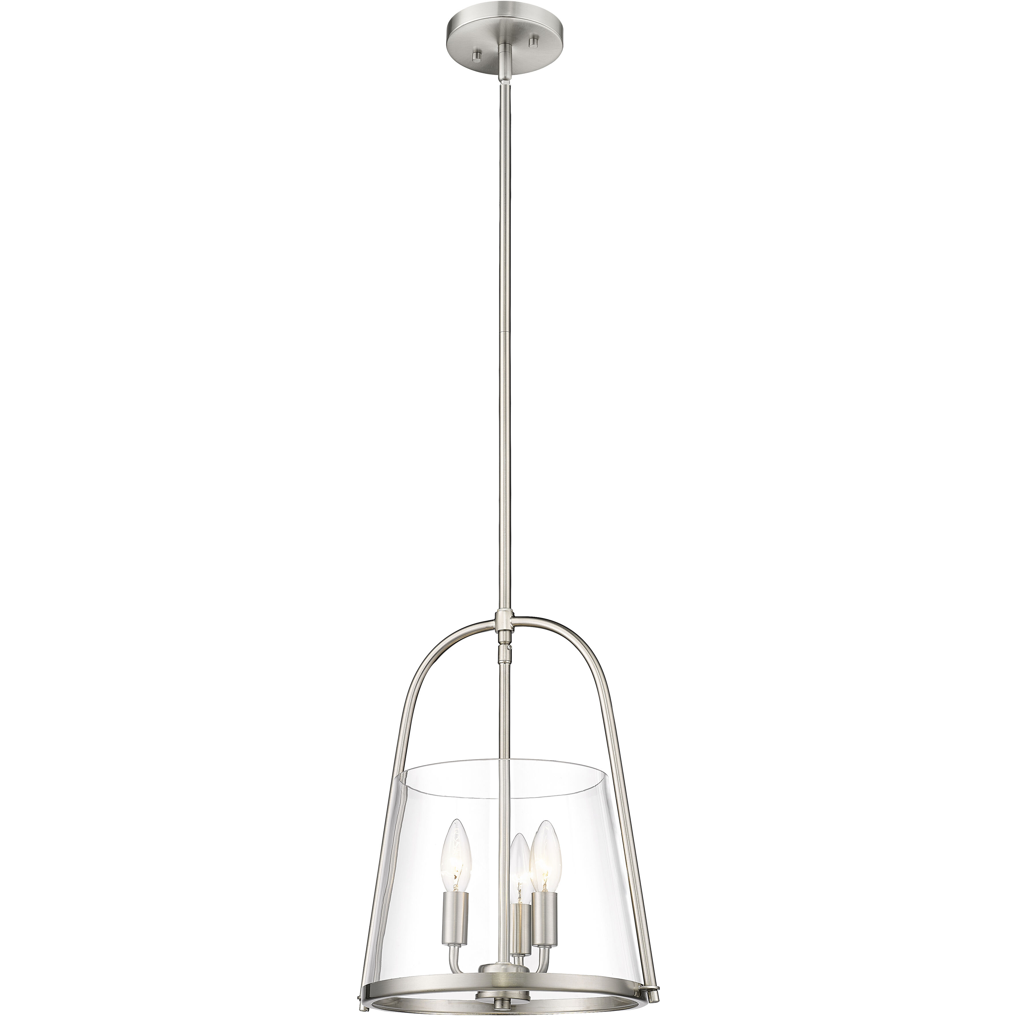 Archis 3 Light 12 inch Brushed Nickel Pendant Ceiling Light
