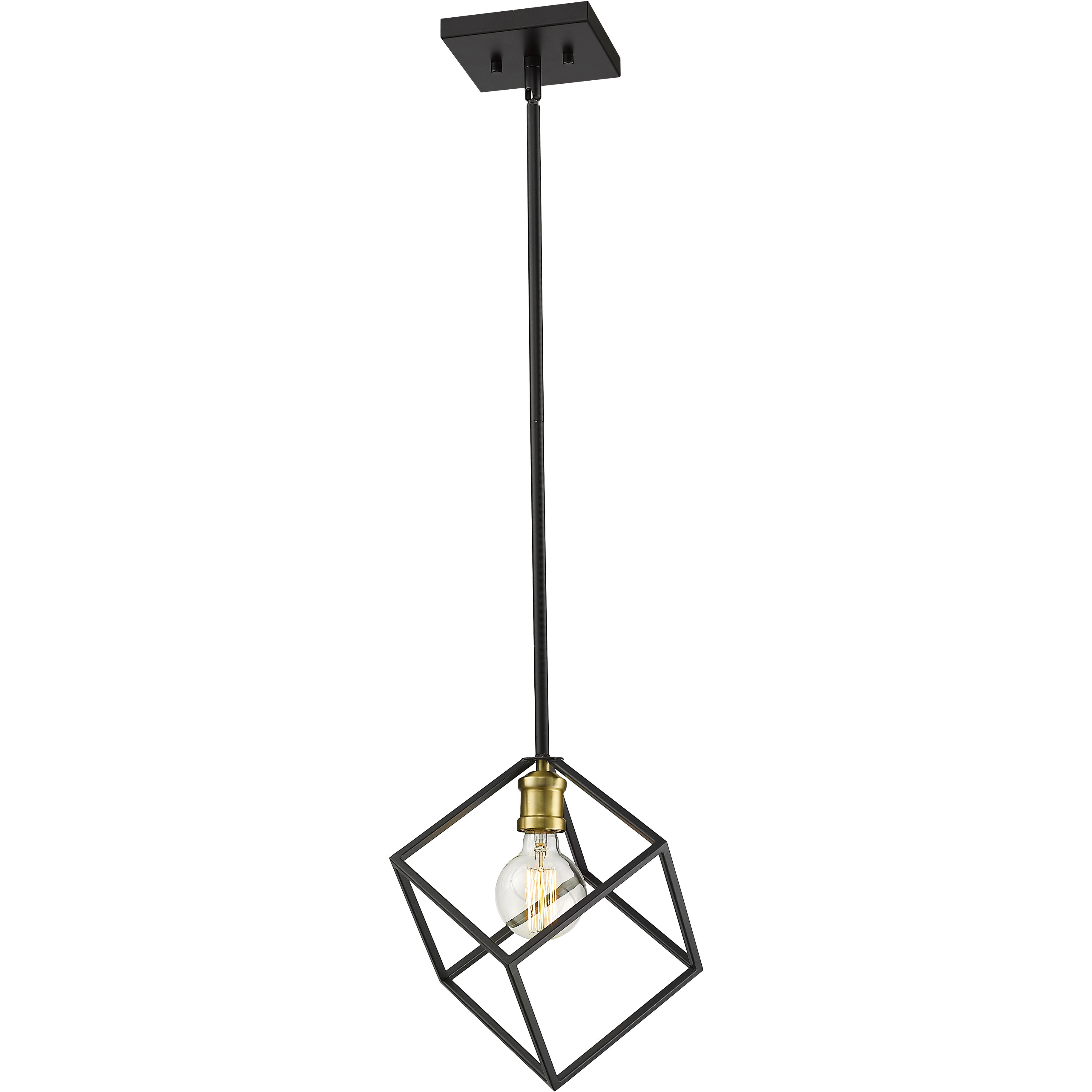 Vertical 1 Light 11.25 inch Bronze and Olde Brass Pendant Ceiling Light