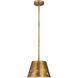 Katie 1 Light 12 inch Rubbed Brass Pendant Ceiling Light