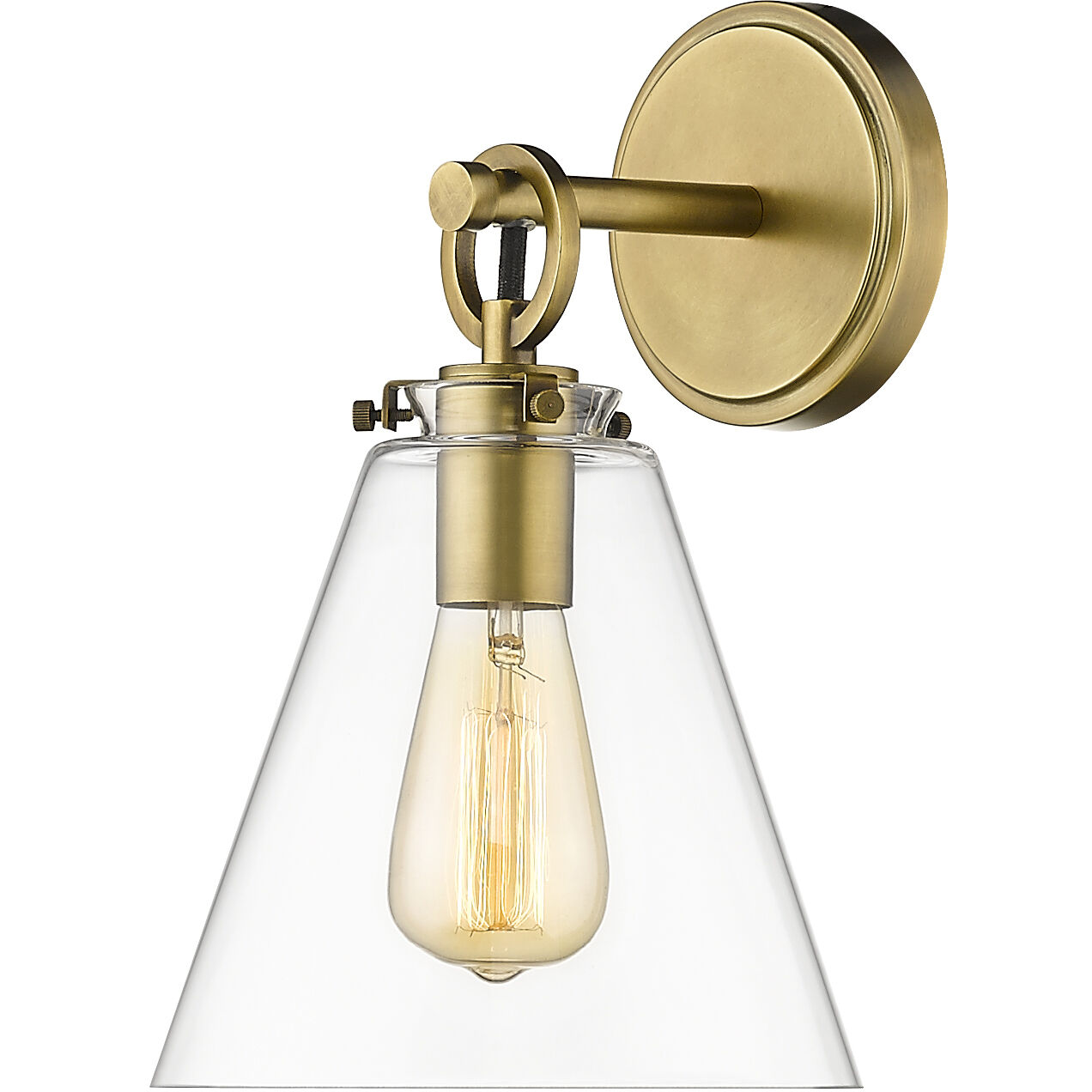 Harper 1 Light 8 inch Rubbed Brass Wall Sconce Wall Light