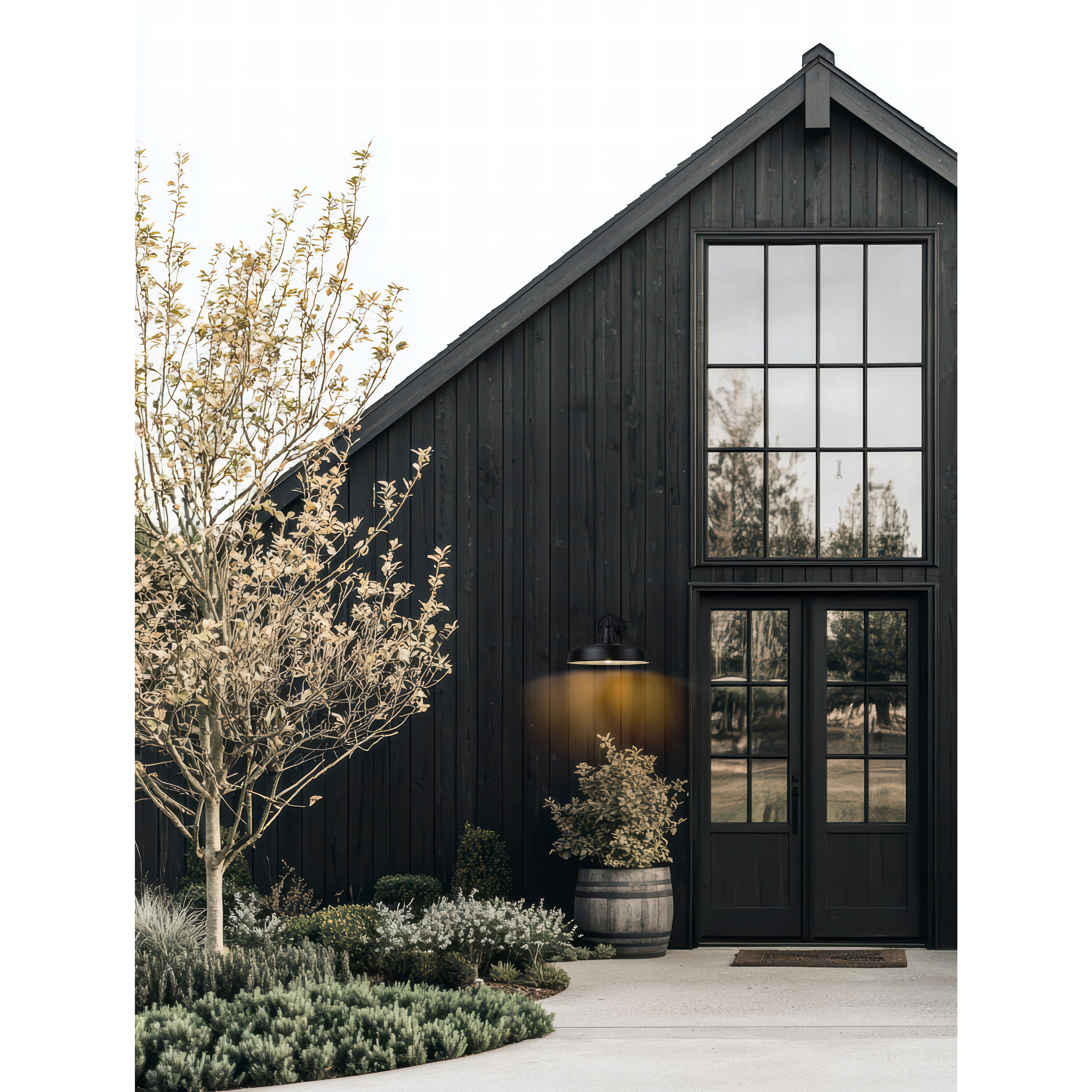 RLM 1 Light 9.5 inch Sand Black Outdoor Wall Light