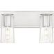 Titus 2 Light 16 inch Brushed Nickel Bath Vanity Light Wall Light