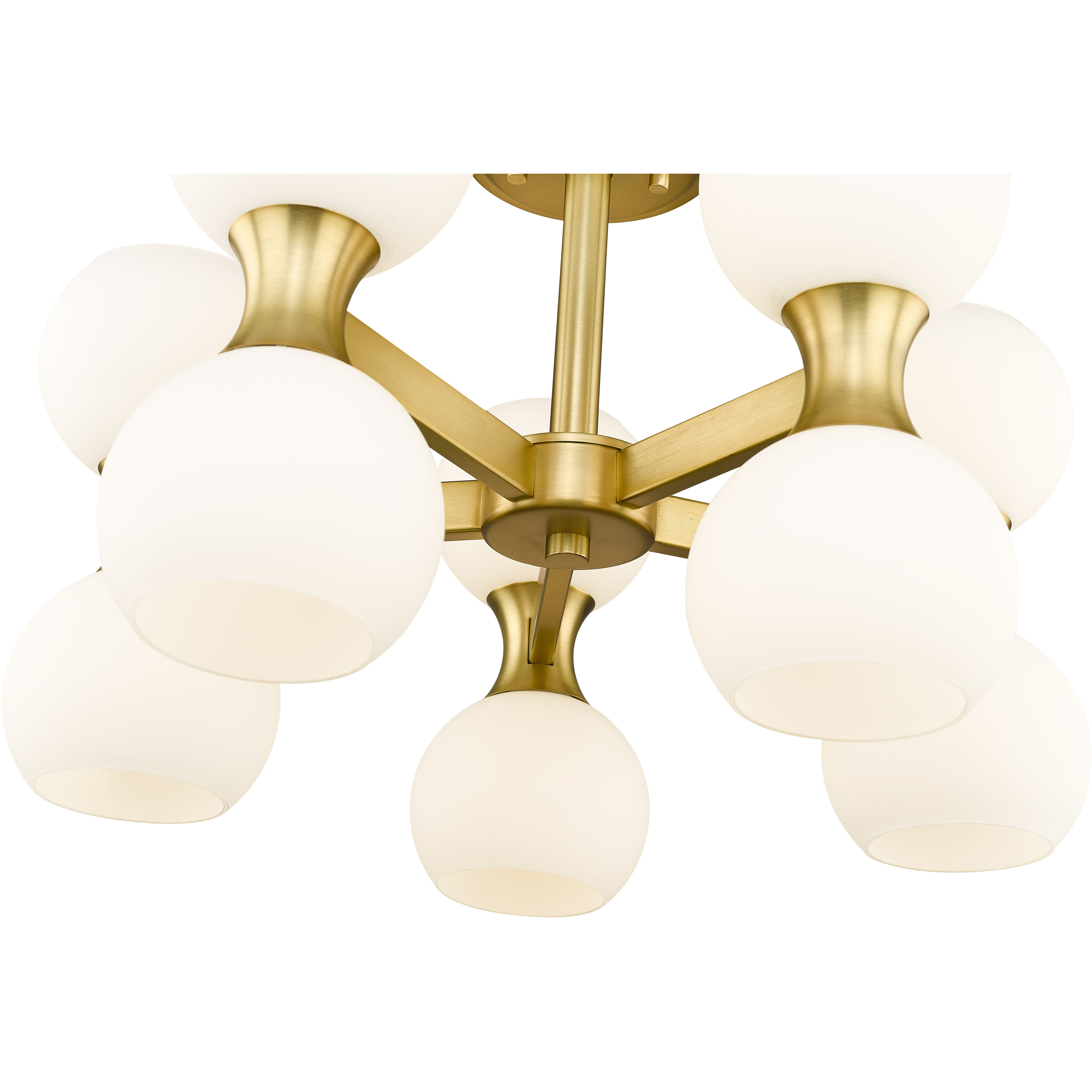 Artemis 10 Light 21 inch Modern Gold Semi Flush Mount Ceiling Light