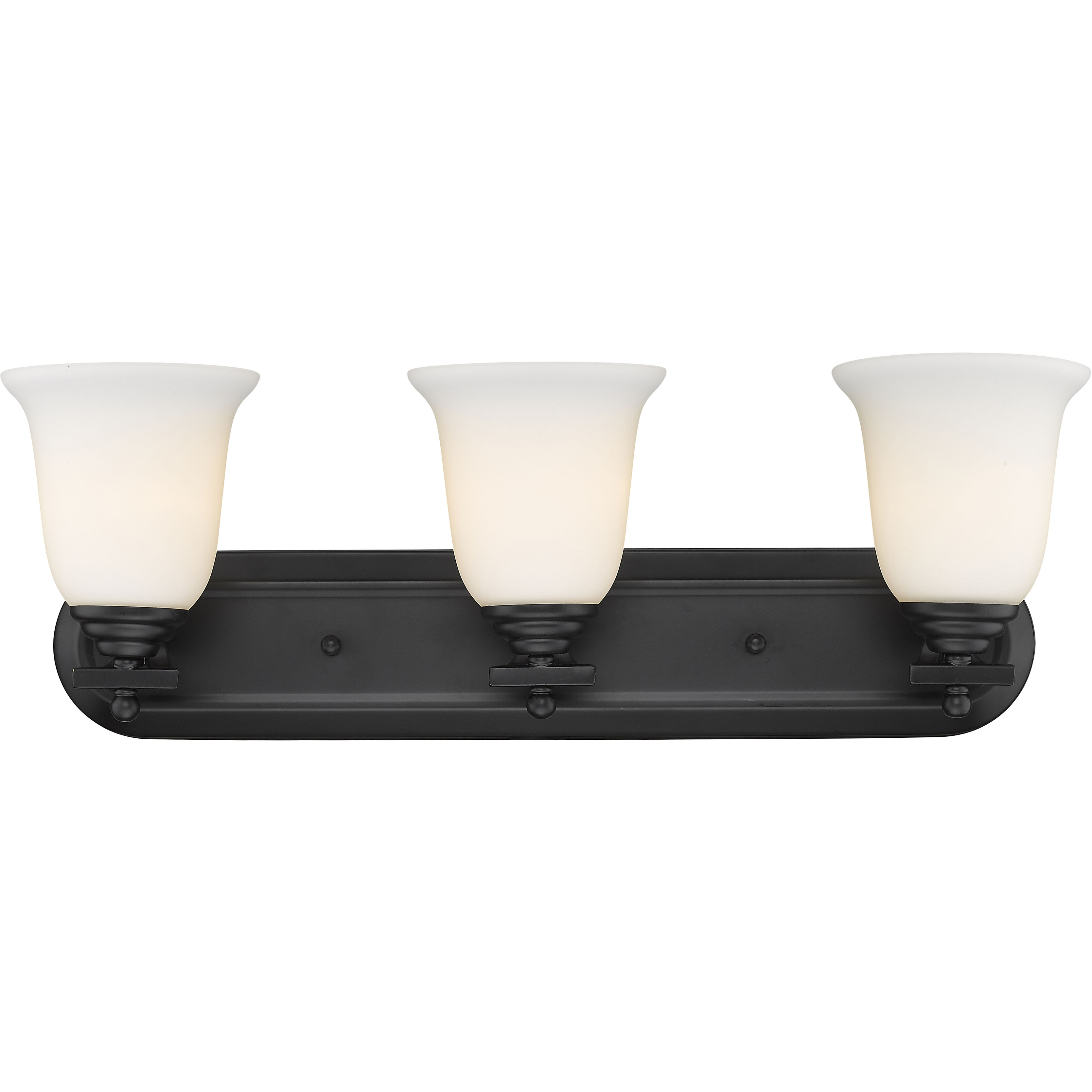 Lagoon 3 Light 24 inch Matte Black Vanity Wall Light