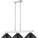 Cobalt 3 Light 46 inch Brushed Nickel Billiard Ceiling Light in Matte Black