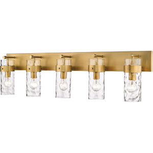 Fontaine 5 Light 44 inch Rubbed Brass Vanity Light Wall Light in Rubbed Bronze