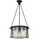 Cape Harbor 3 Light 18 inch Matte Black Pendant Ceiling Light