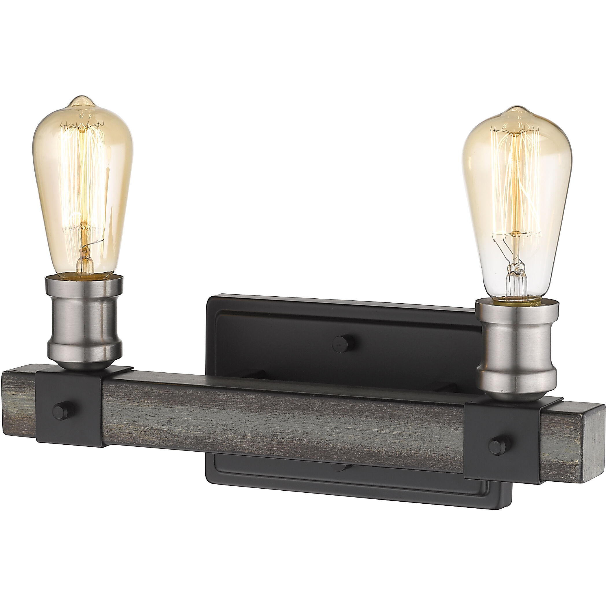 Kirkland 2 Light 14 inch Ashen Barnboard Vanity Wall Light