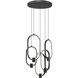 Saros LED 18.25 inch Matte Black Chandelier Ceiling Light