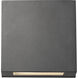 Quadrate LED 9.25 inch Black Outdoor Wall Light