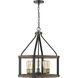 Kirkland 5 Light 20 inch Rustic Mahogany Chandelier Ceiling Light