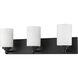 Soledad 3 Light 23 inch Matte Black Vanity Wall Light