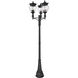 Davina 4 Light 120.25 inch Black Outdoor Post Mounted Fixture in G9