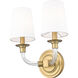 Katerina Wall Sconce Wall Light in Rubbed Brass