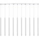 Forest LED 56.5 inch Chrome Linear Chandelier Ceiling Light in 10, 37, Chrome Steel