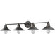 Casa 4 Light 36.5 inch Olde Bronze Vanity Wall Light in Olde Bronze Steel