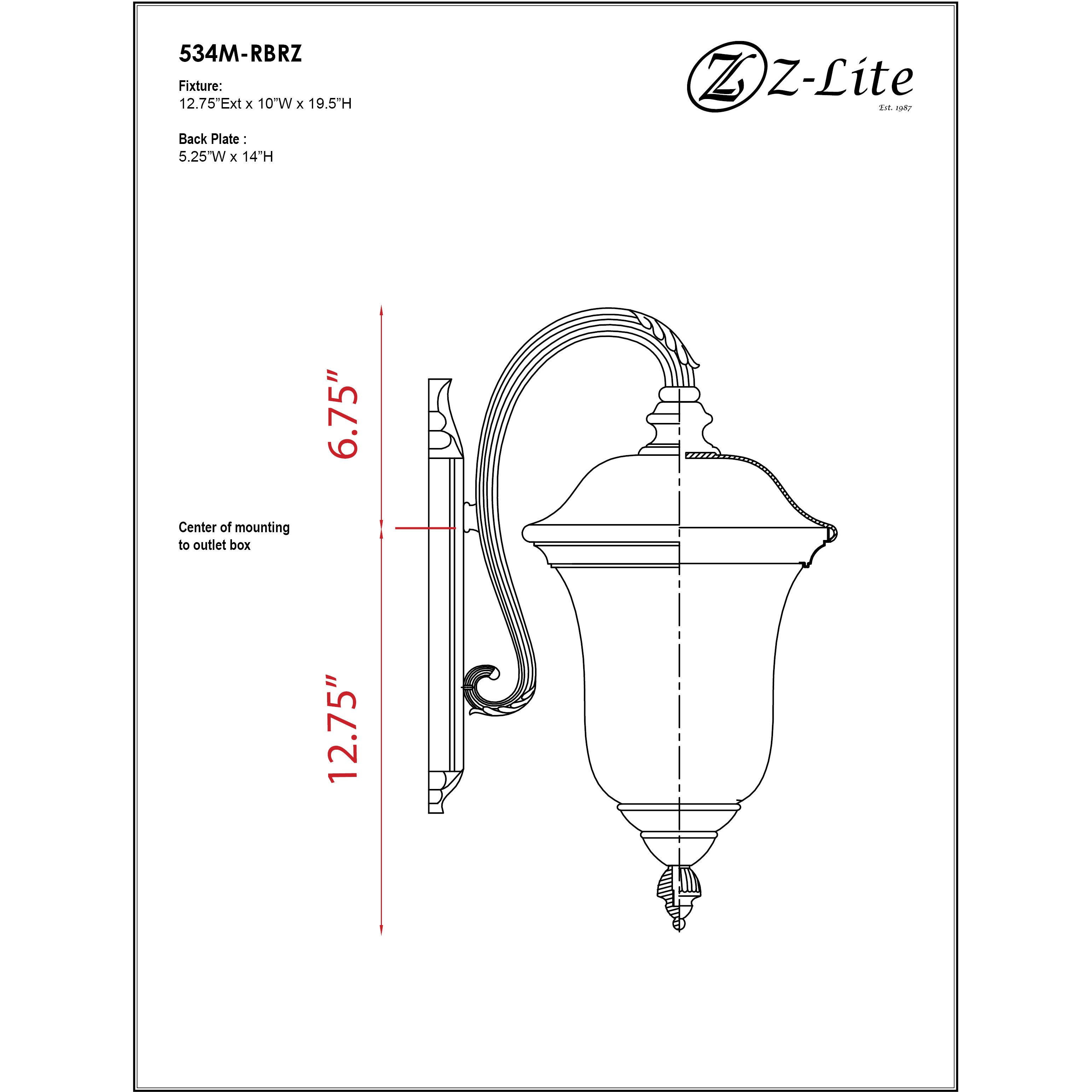 Armstrong 2 Light 19.5 inch Bronze Outdoor Wall Light