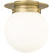 Calhoun 1 Light 9 inch Heritage Brass Flush Mount Ceiling Light