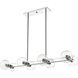 Marquee 8 Light 44 inch Chrome Linear Chandelier Ceiling Light