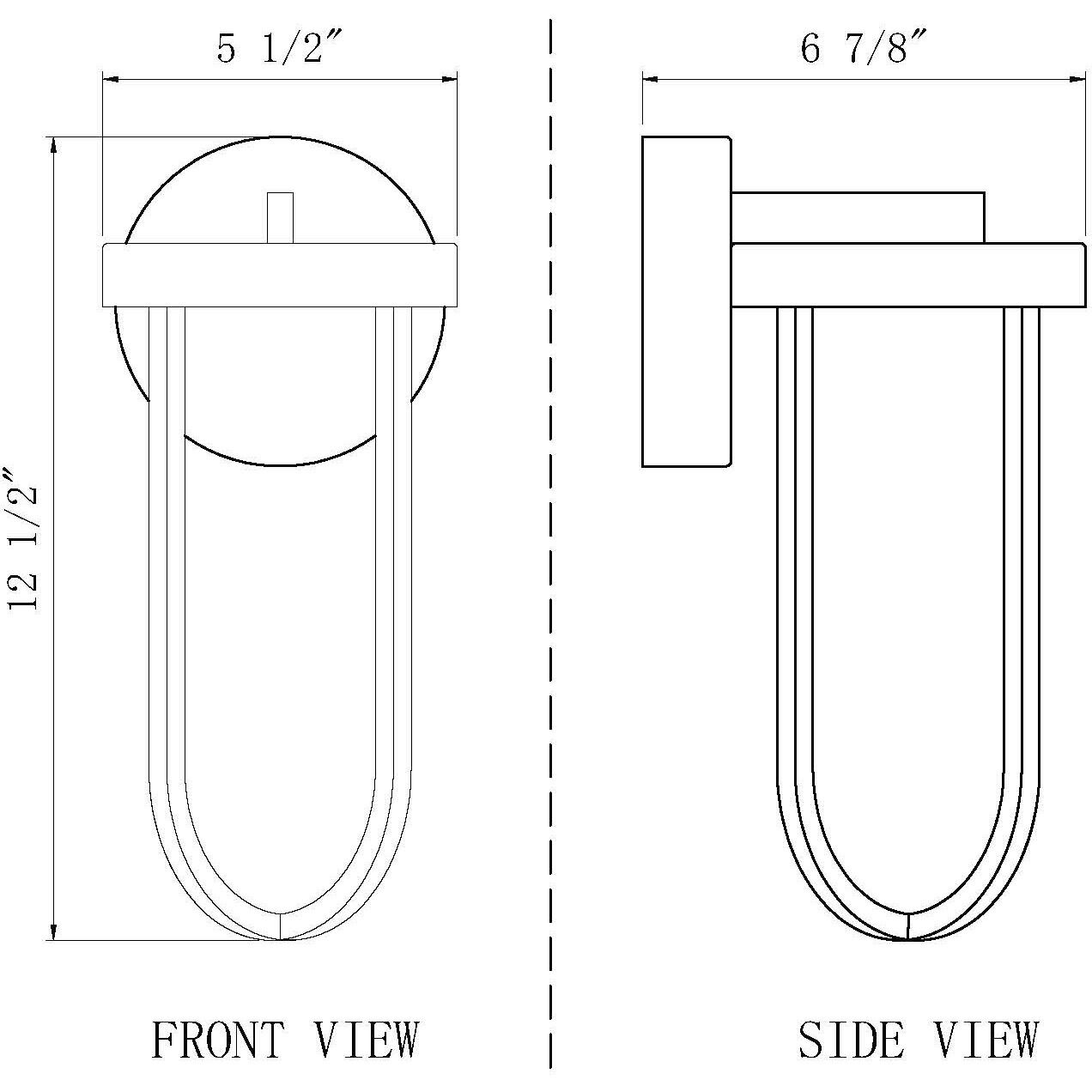 Leland LED 12.5 inch Sand Black Outdoor Wall Light