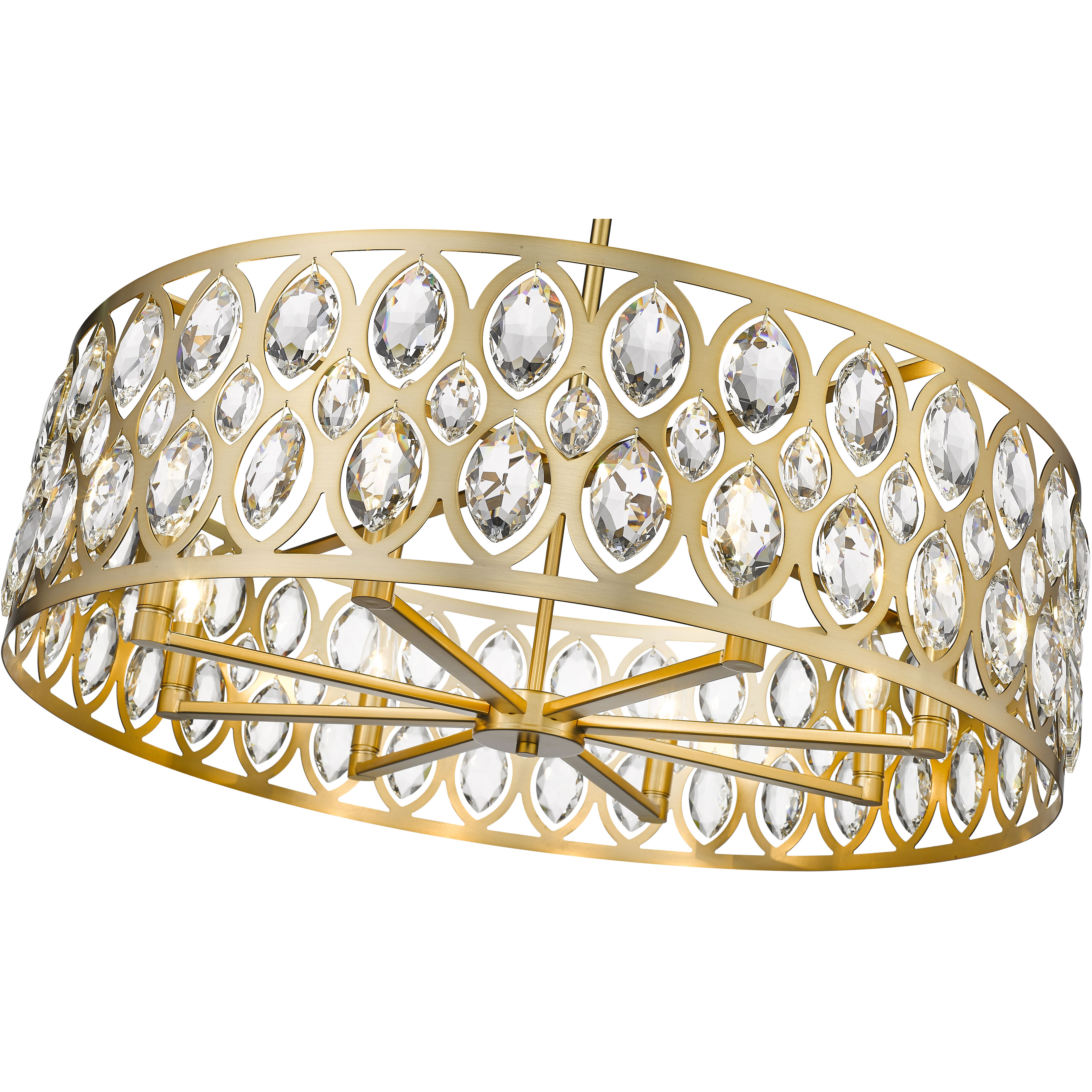 Z-Lite 6010-30HB Dealey 8 Light 30.25 inch Heirloom Brass