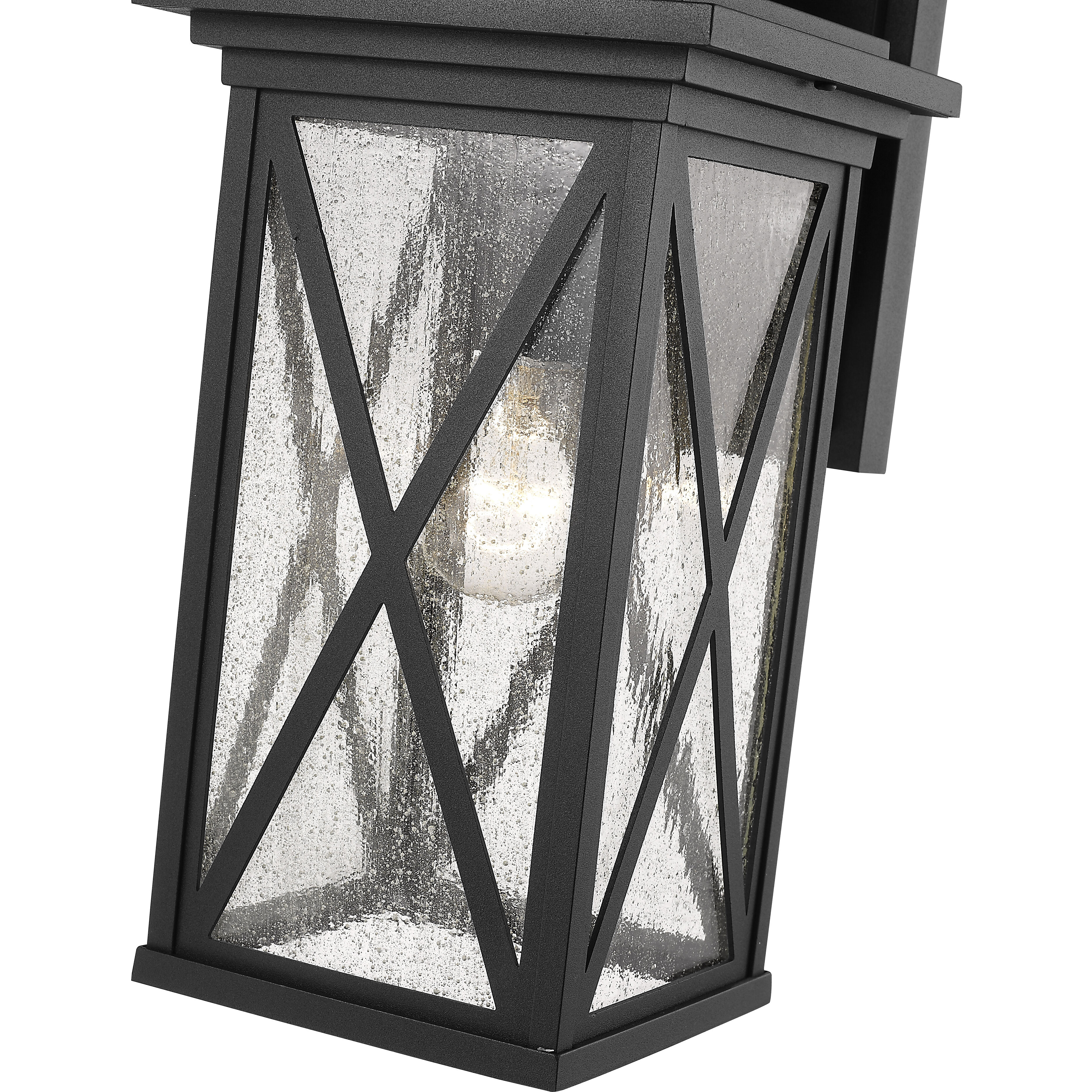 Brookside 1 Light 15.25 inch Black Outdoor Wall Light