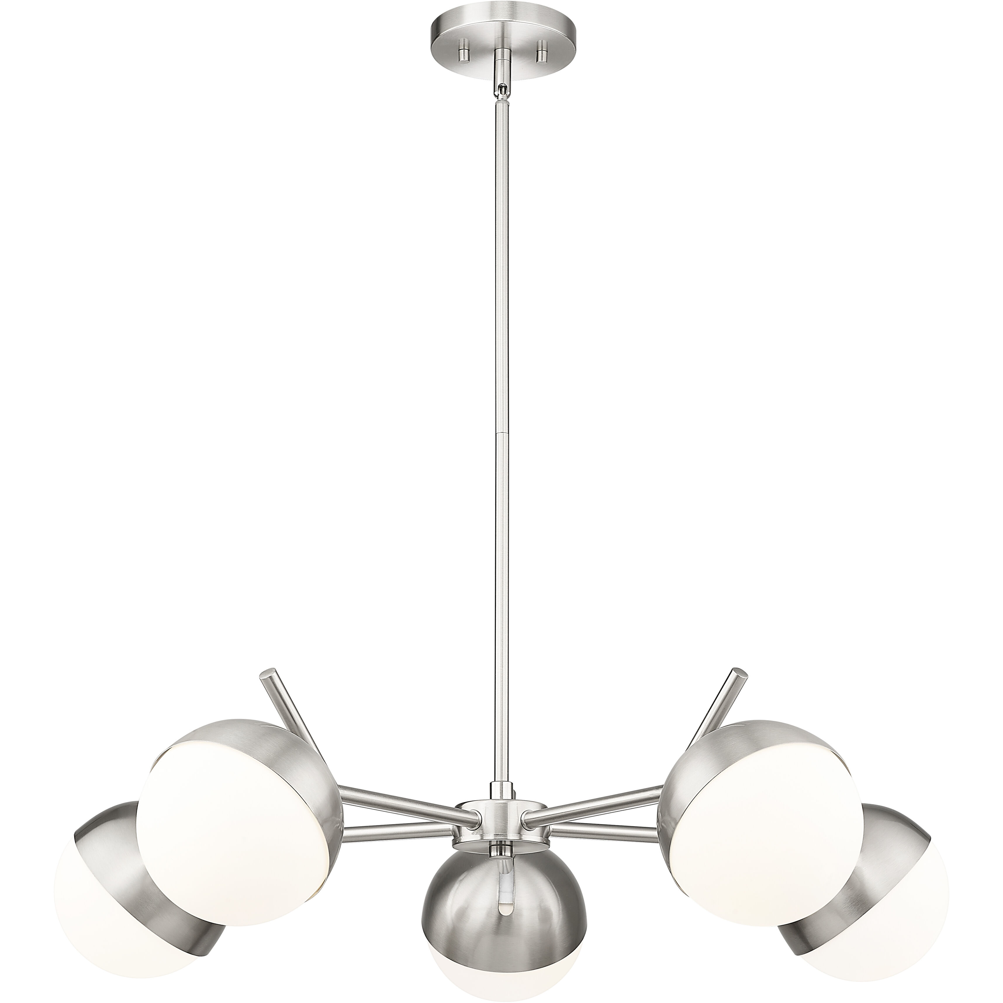 Realm Sphere 5 Light 32 inch Brushed Nickel Chandelier Ceiling Light