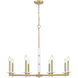 Kaden 8 Light 36.5 inch Modern Gold Chandelier Ceiling Light