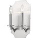 Zander 2 Light 13 inch Brushed Nickel Wall Sconce Wall Light