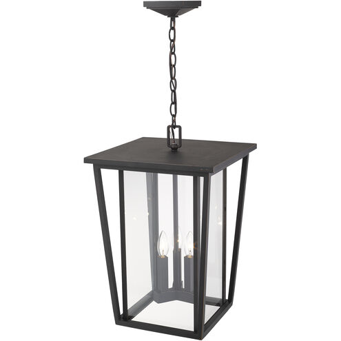 Seoul 3 Light 14 inch Oil Rubbed Bronze Outdoor Chain Mount Ceiling Fixture
