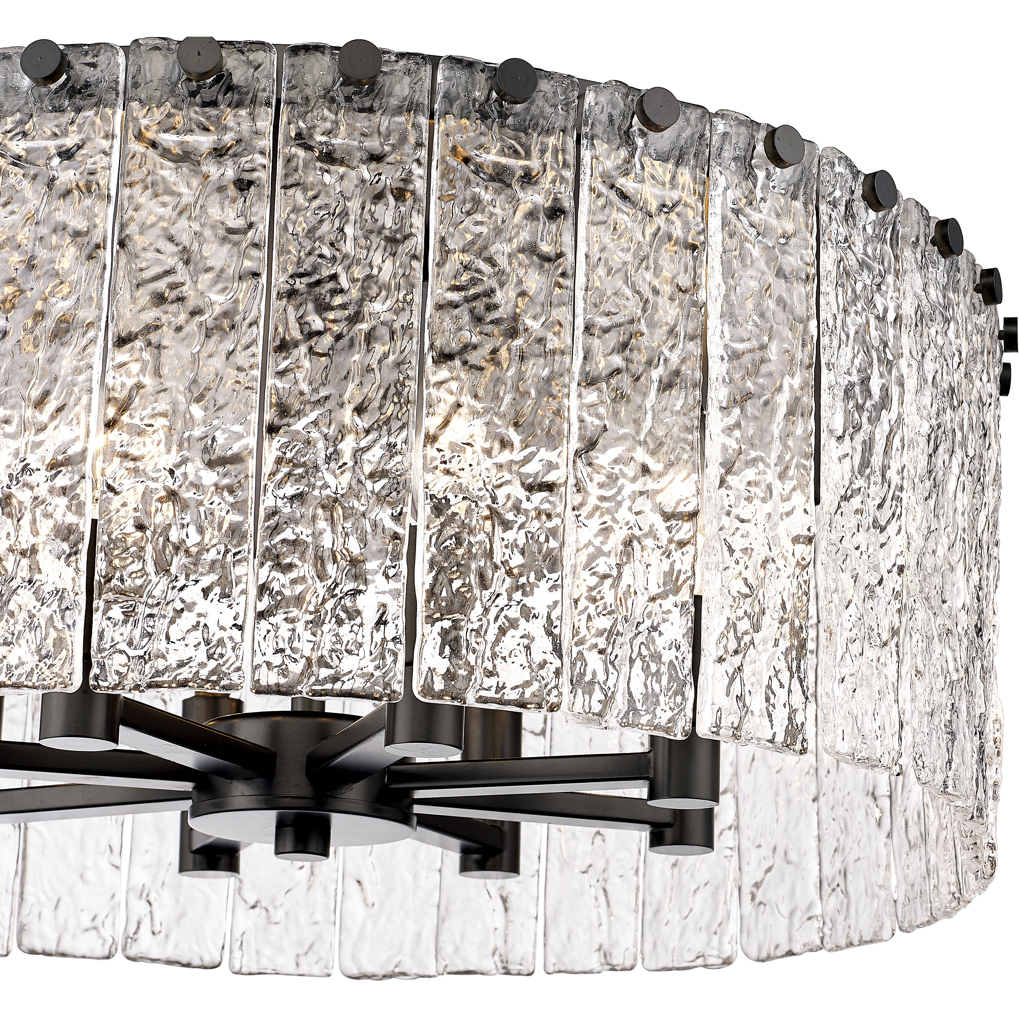 Glacier 8 Light 20.75 inch Matte Black Flush Mount Ceiling Light