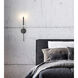 Gaultier Wall Sconce Wall Light in Matte Black and Modern Gold