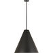 Eaton 1 Light 24 inch Matte Black Pendant Ceiling Light