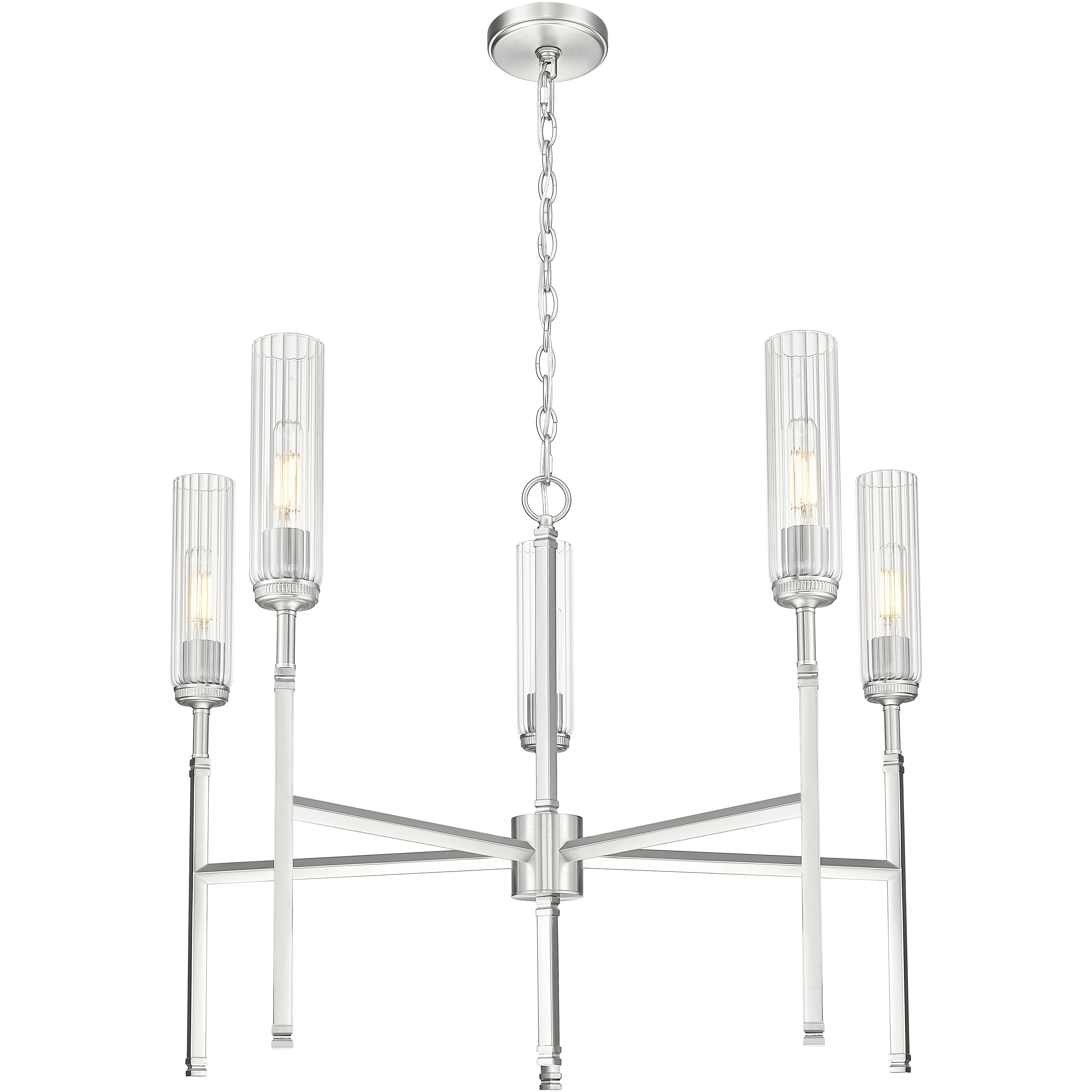 Esme 5 Light 32 inch Brushed Nickel Chandelier Ceiling Light
