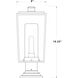 Sheridan 1 Light 19.5 inch Black Outdoor Pier Mounted Fixture