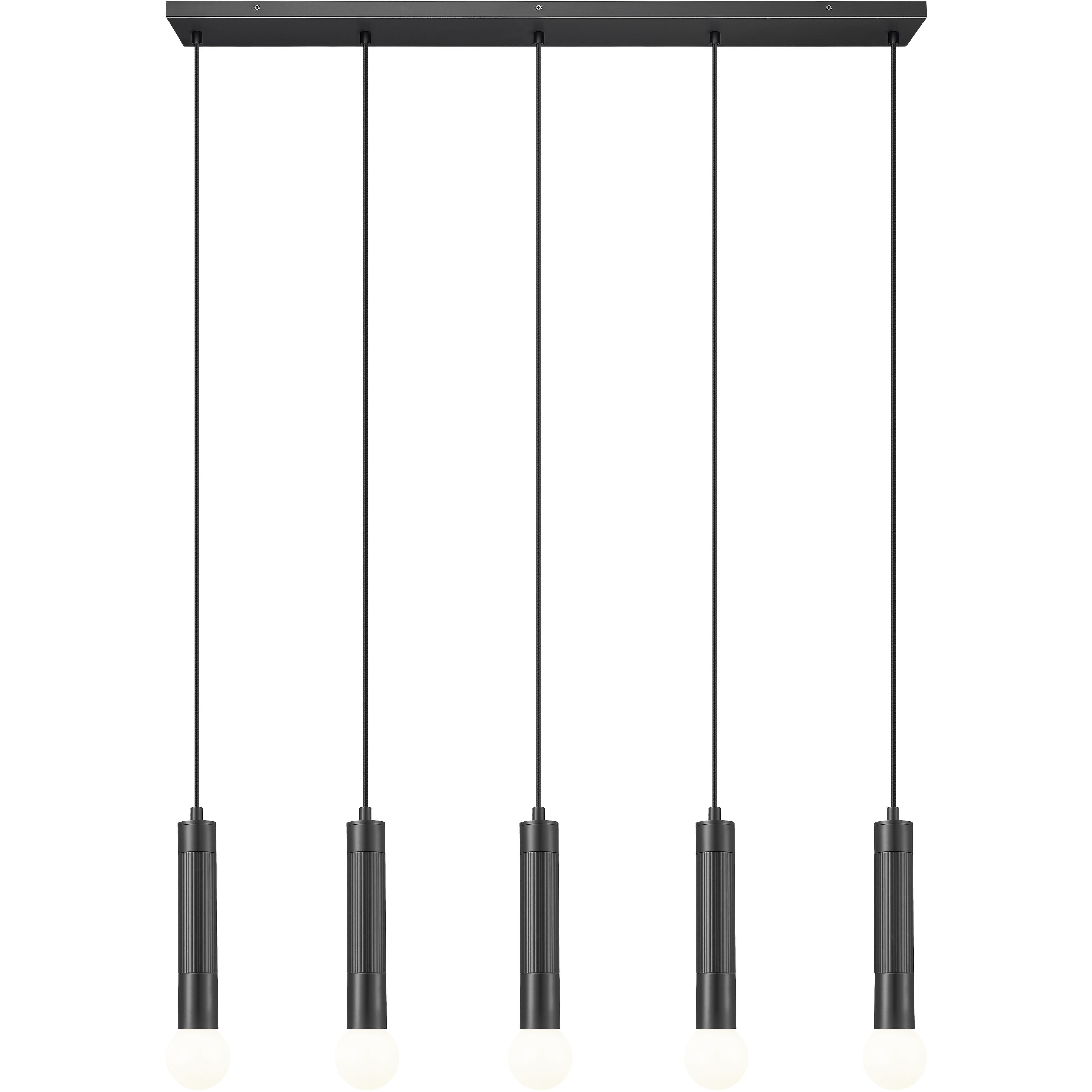 Stari Linear Chandelier Ceiling Light in Matte Black