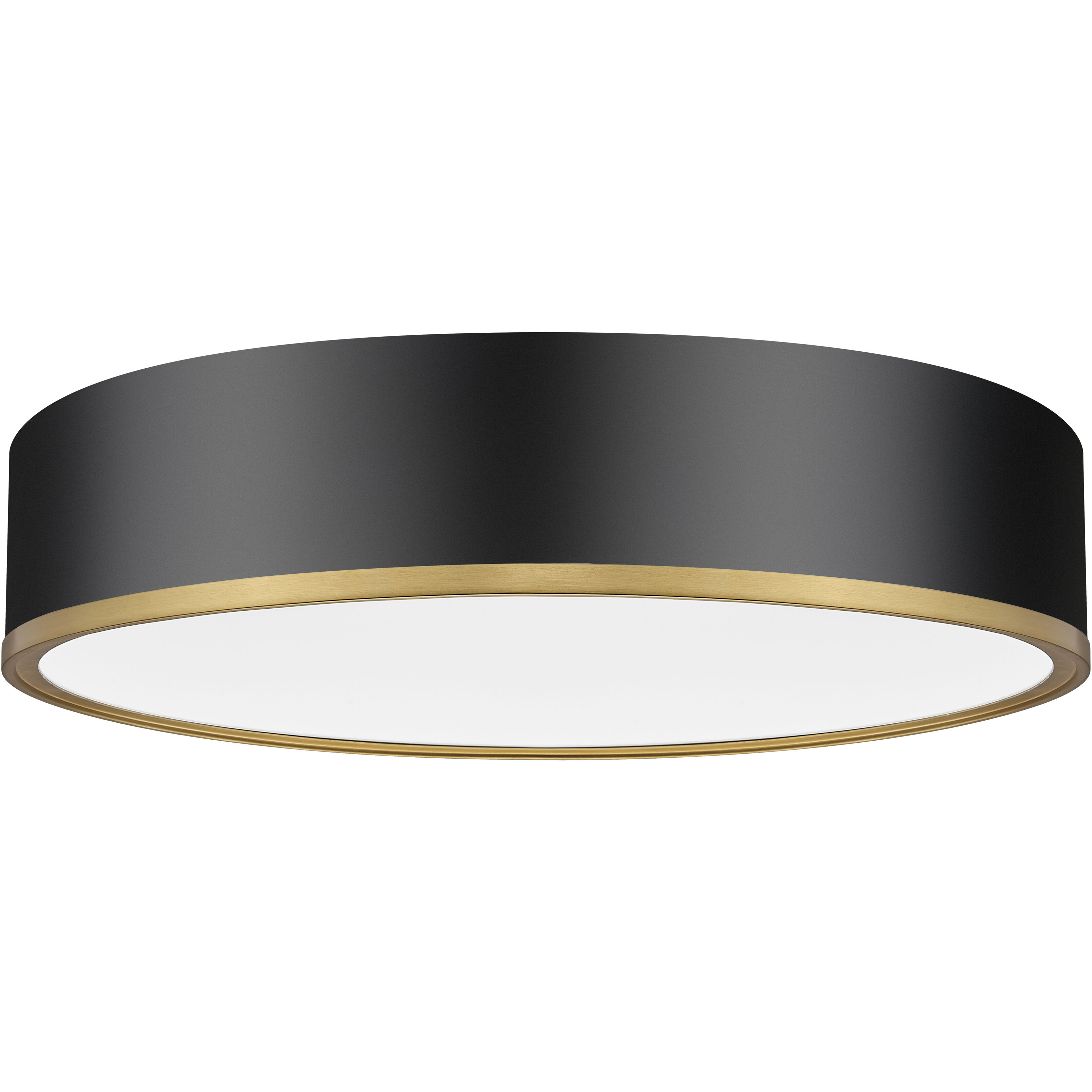 Bradley LED 20.25 inch Matte Black and Modern Gold Flush Mount Ceiling Light