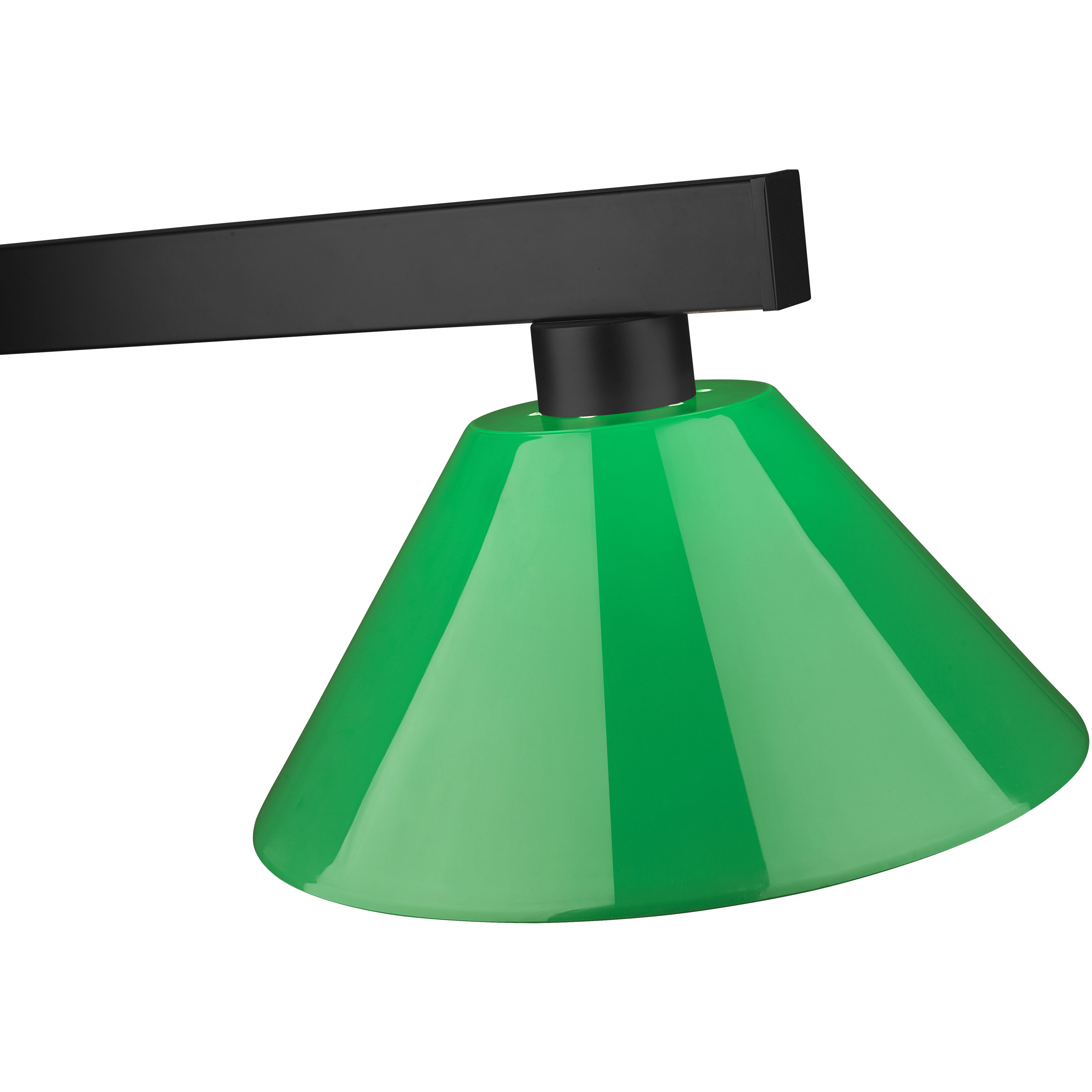 Cobalt 3 Light 46 inch Matte Black Billiard Ceiling Light in Green