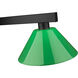 Cobalt 3 Light 46 inch Matte Black Billiard Ceiling Light in Green