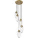 Arden 5 Light 12 inch Rubbed Brass Chandelier Ceiling Light