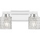 Jacqueline 2 Light 15.75 inch Chrome Bathroom Vanity Wall Light