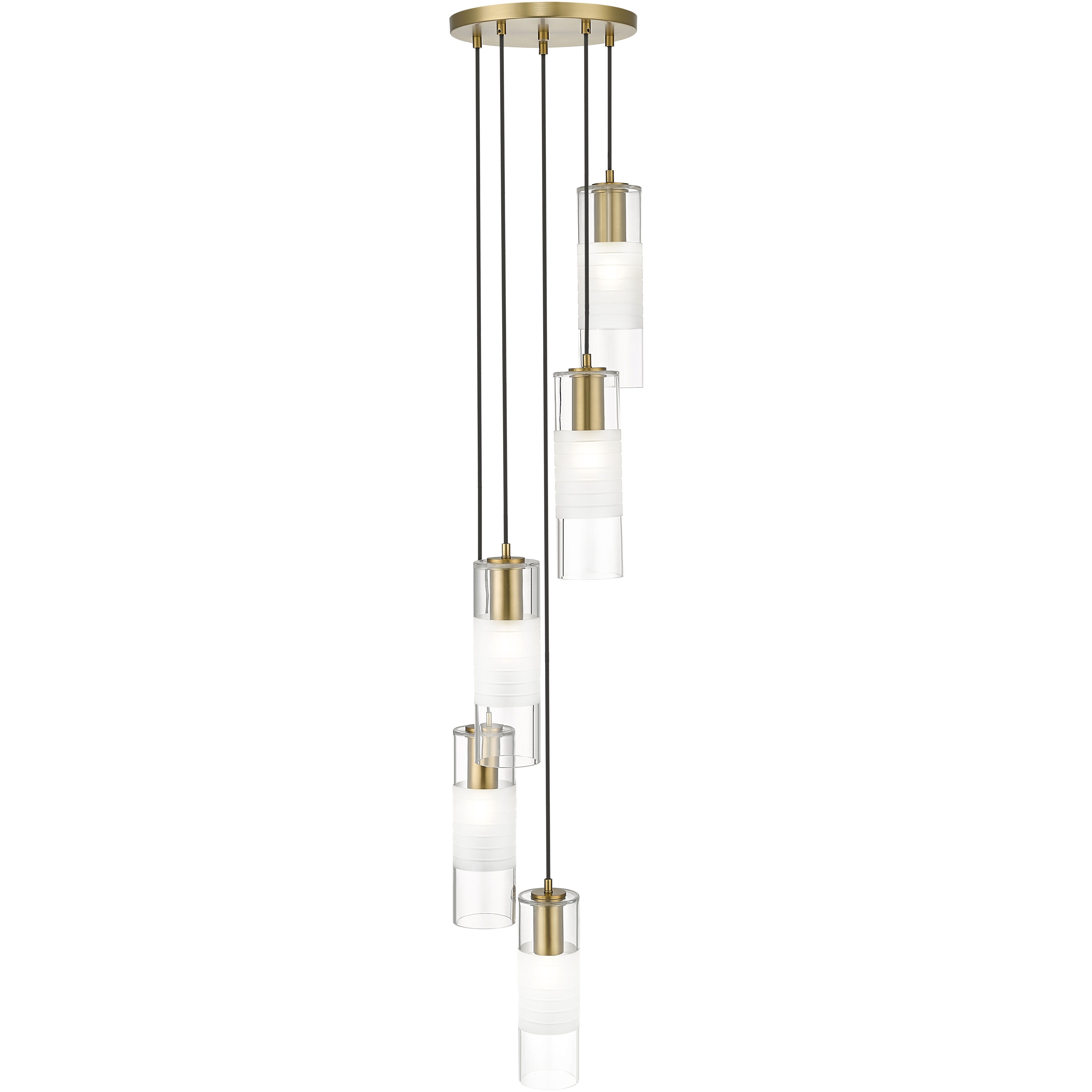 Alton 5 Light 12 inch Modern Gold Chandelier Ceiling Light