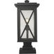 Brookside 1 Light 21.25 inch Black Outdoor Pier Mounted Fixture
