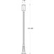Nuri 1 Light 111.75 inch Black Outdoor Post Mounted Fixture