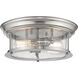 Sonna 2 Light 13.5 inch Brushed Nickel Flush Mount Ceiling Light