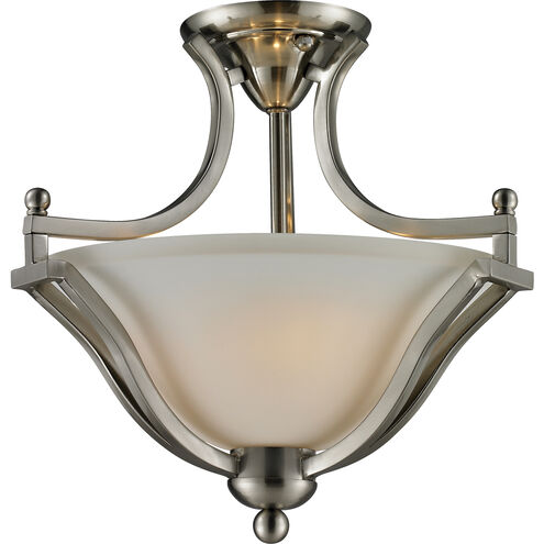 Lagoon 2 Light 15 inch Brushed Nickel Semi Flush Mount Ceiling Light